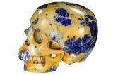 Realistic, Polished Sodalite Skull #116491-1